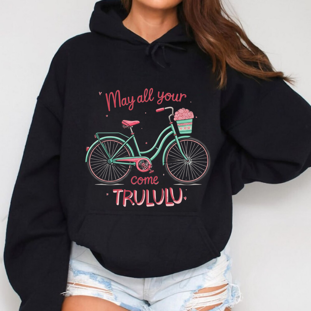 Pastel Bicycle Graphic Sweat Shirt