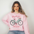 Pastel Bicycle Graphic Sweat Shirt