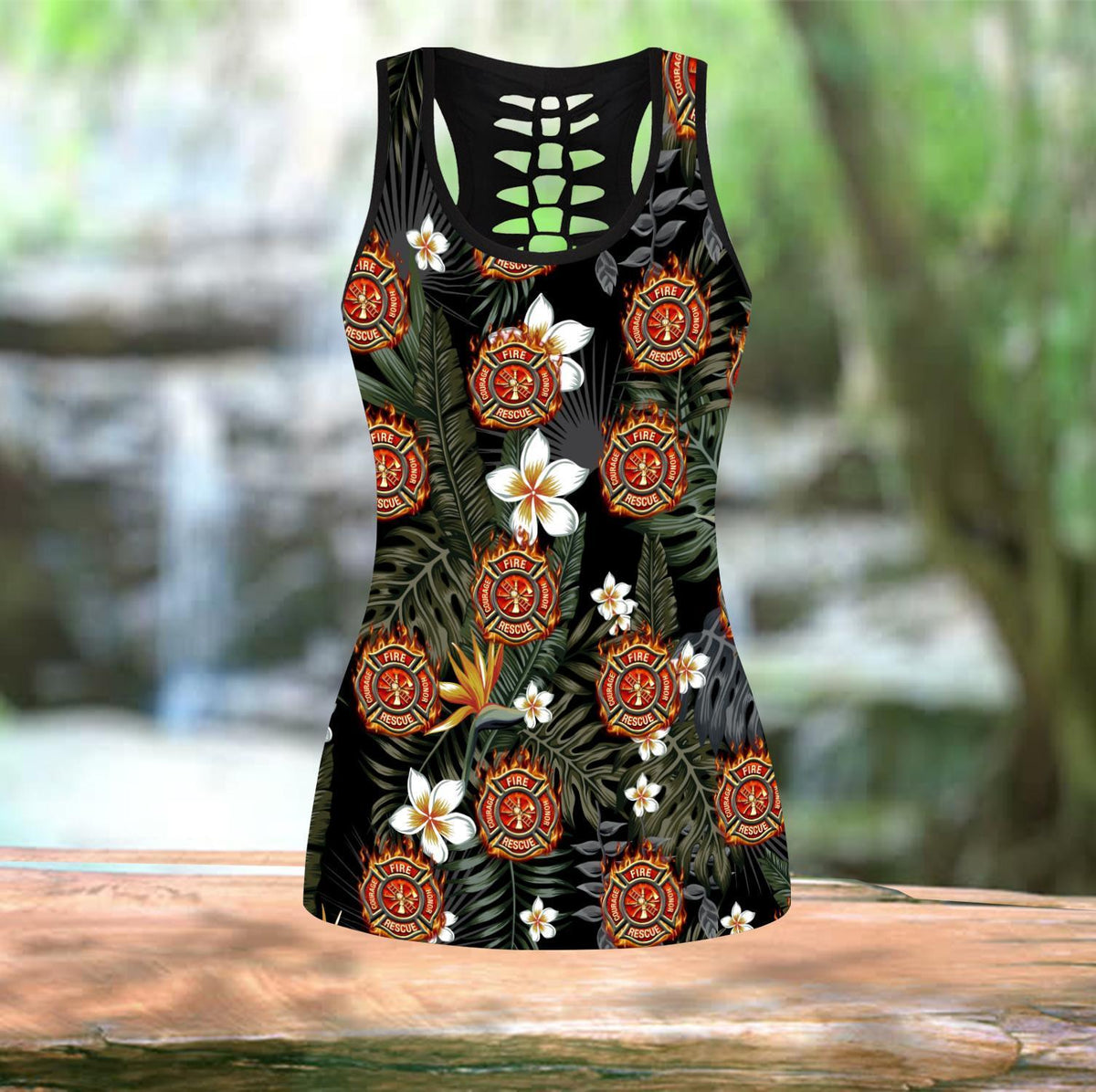 Floral Firefighter Combo Outfit For Women TQH200809