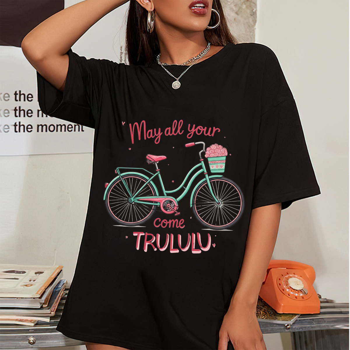 Pastel Bicycle Graphic T-Shirt