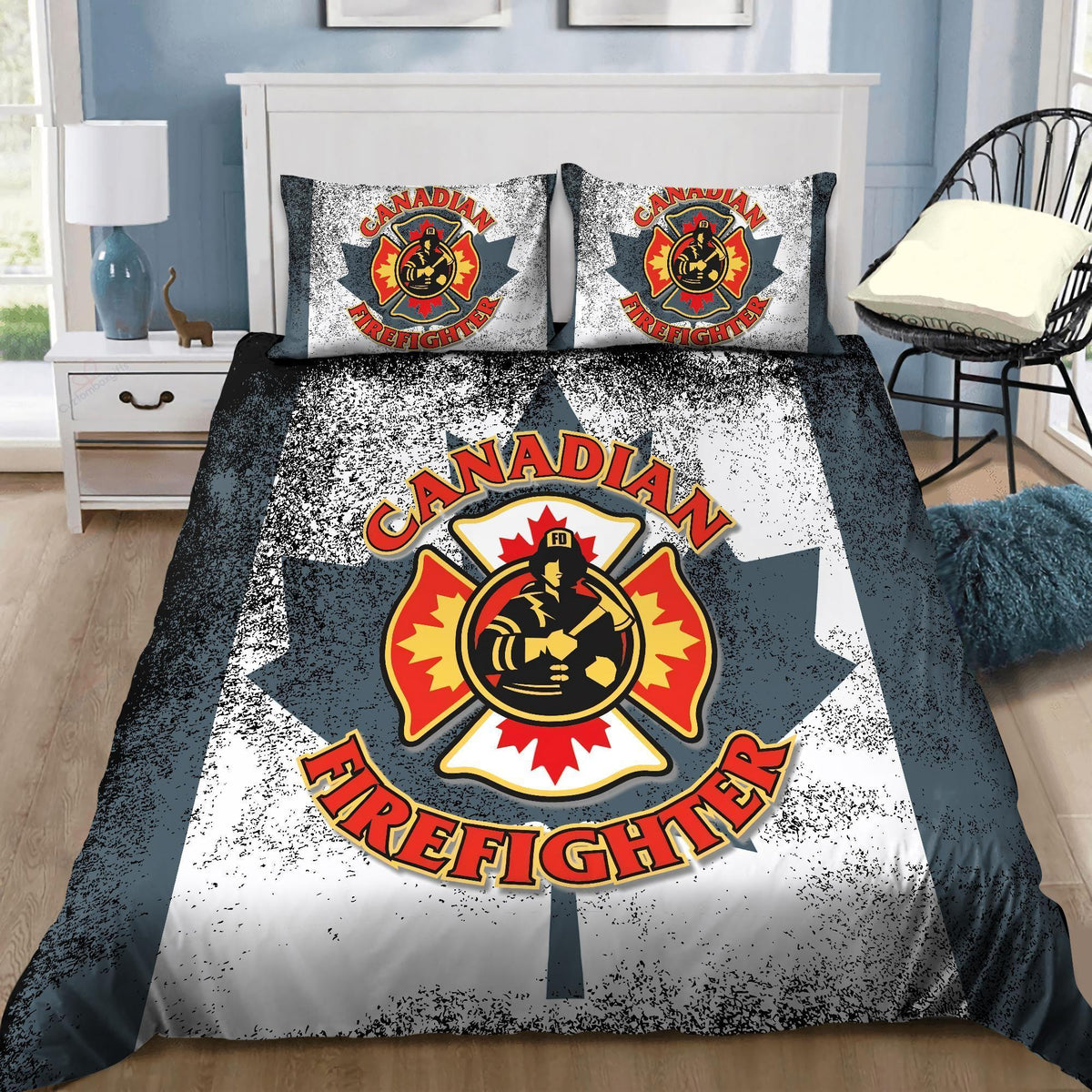 Canadian Firefighter Bedding Set DQB08072004-TQH