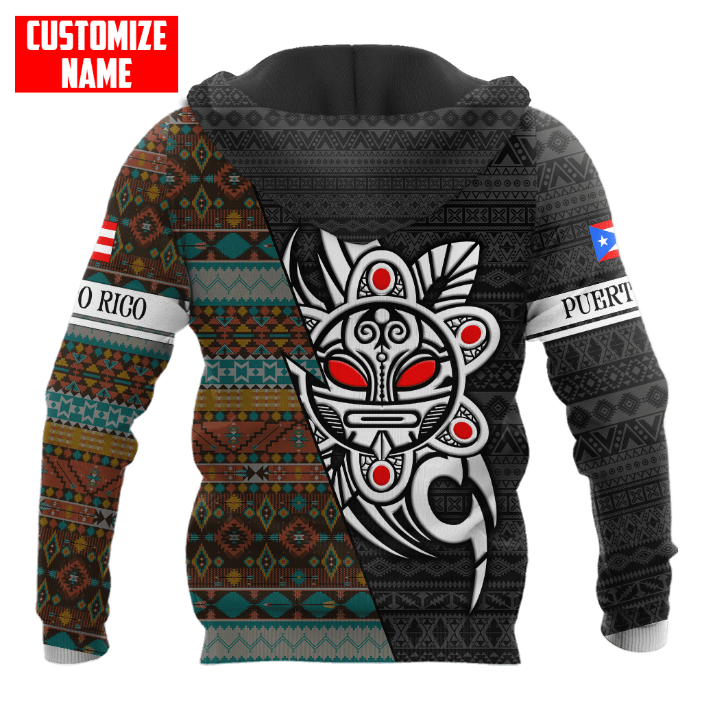 Customize Name Puerto Rico 3D All Over Printed Unisex Shirts