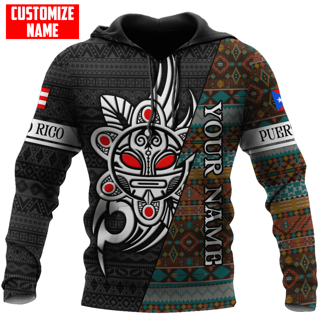 Customize Name Puerto Rico 3D All Over Printed Unisex Shirts