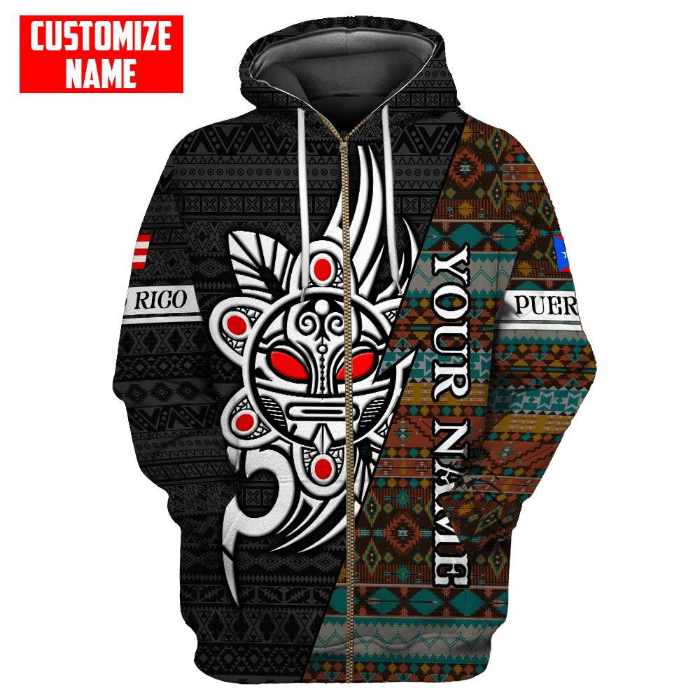 Customize Name Puerto Rico 3D All Over Printed Unisex Shirts