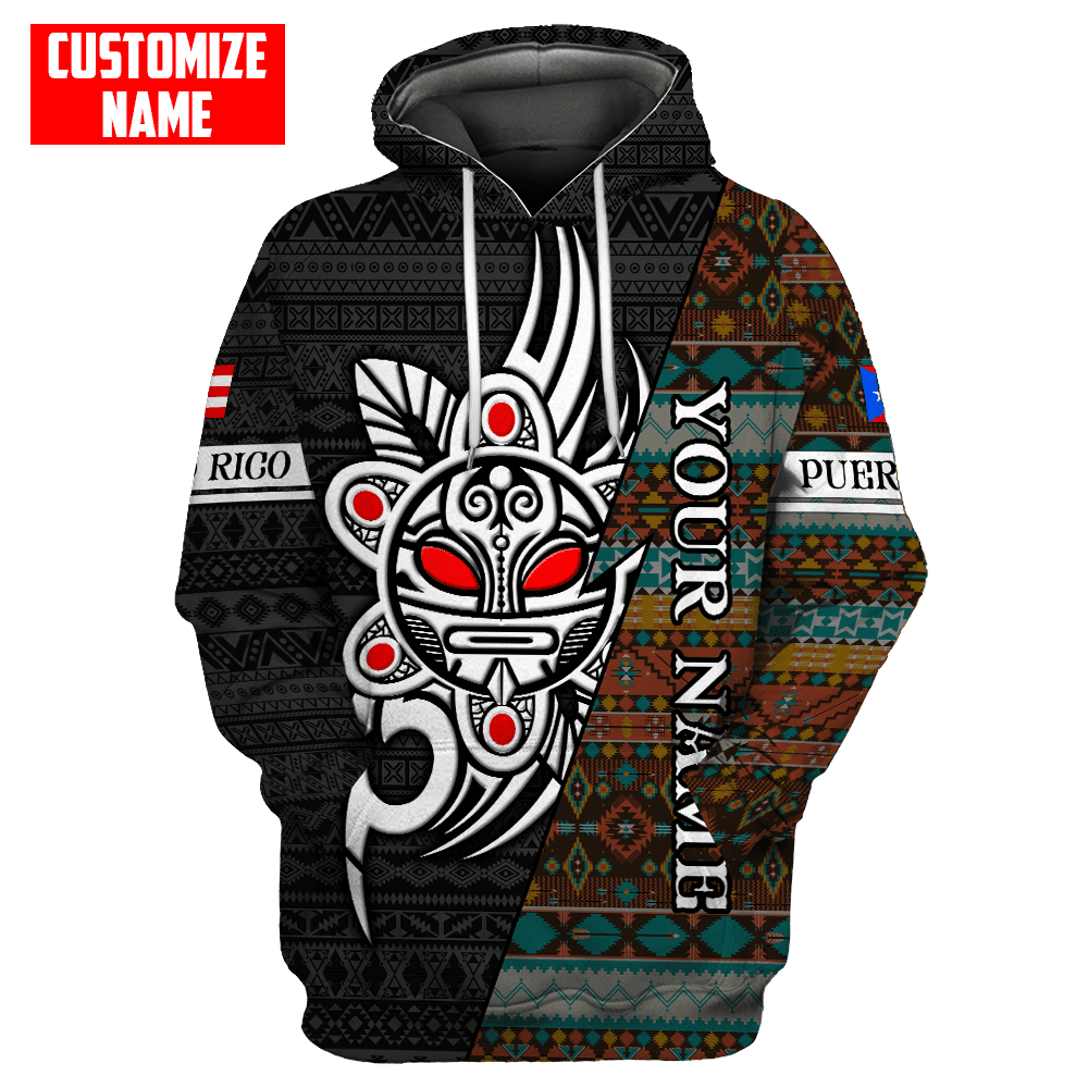 Customize Name Puerto Rico 3D All Over Printed Unisex Shirts