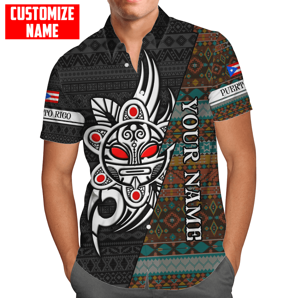 Customize Name Puerto Rico 3D All Over Printed Unisex Shirts