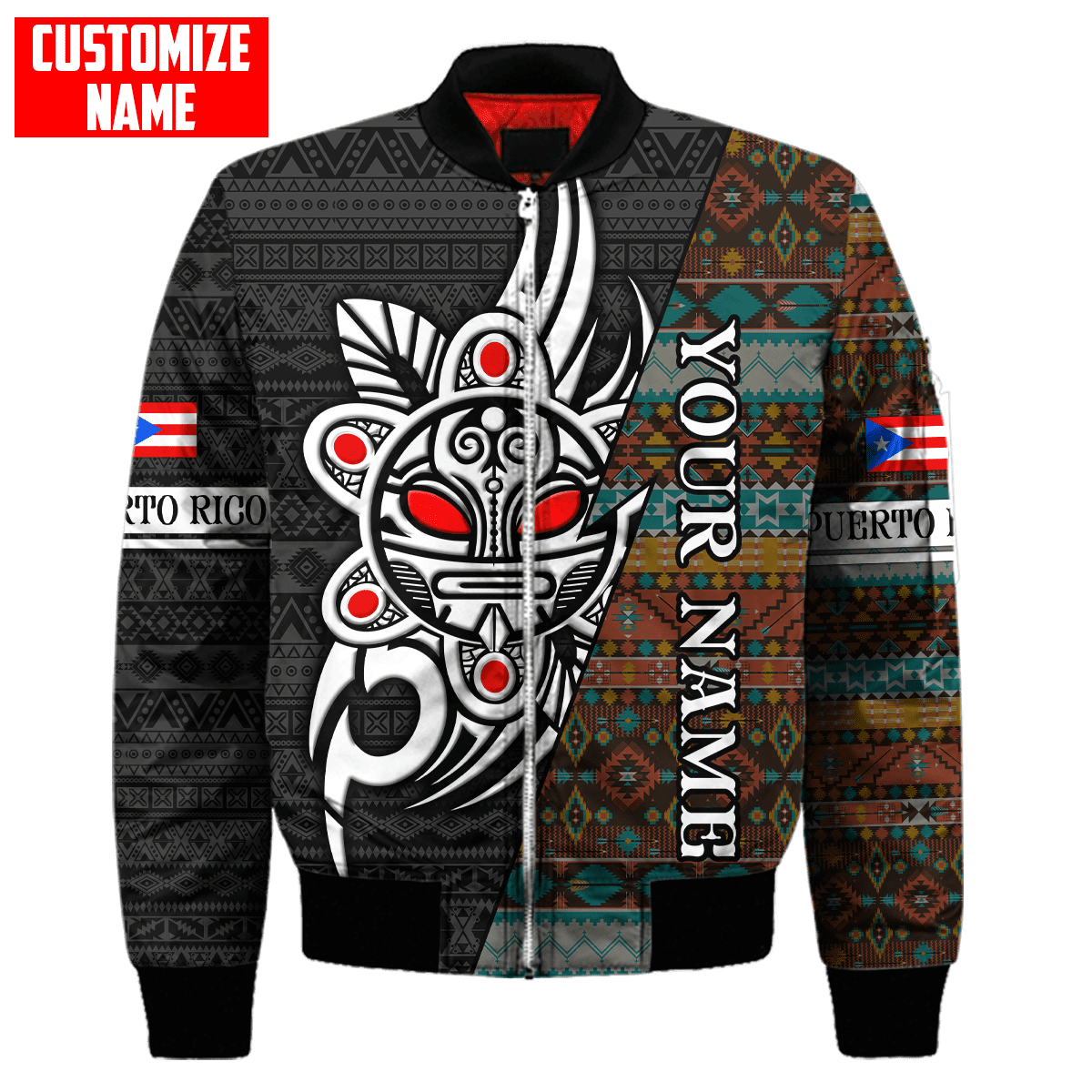 Customize Name Puerto Rico 3D All Over Printed Unisex Shirts