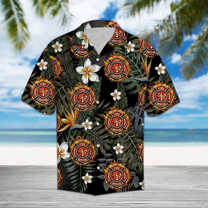 Floral Firefighter Shirt For Men TQH200809