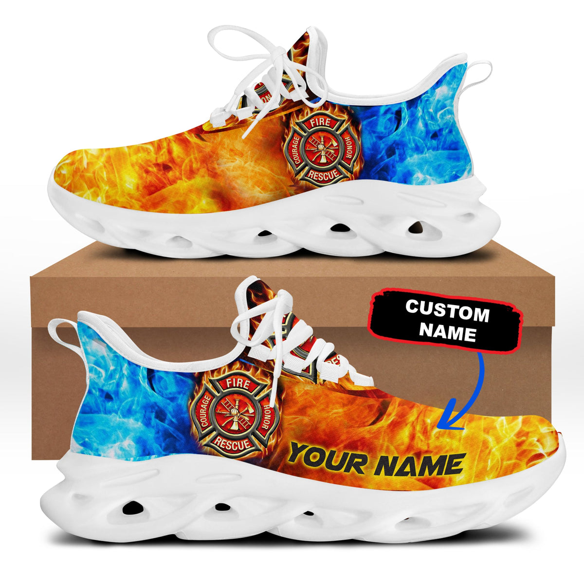 Customize Name Firefighter Clunky Sneaker