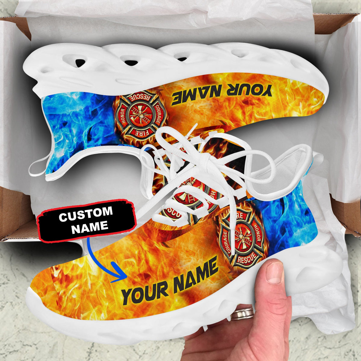 Customize Name Firefighter Clunky Sneaker