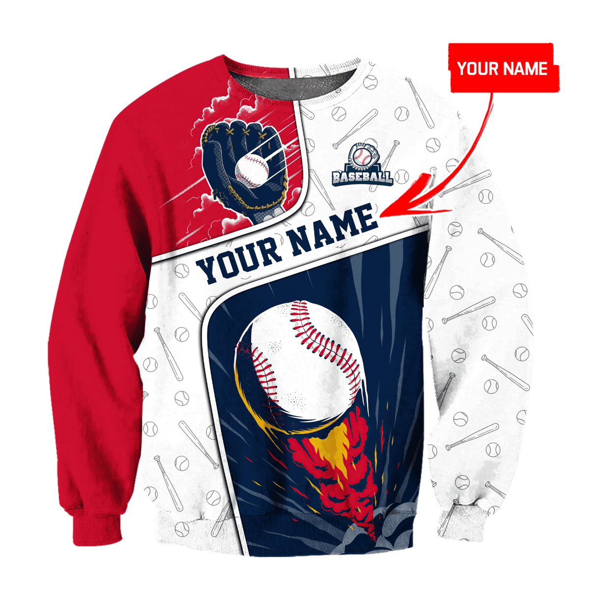 Customize Name Baseball Hoodie For Men And Women