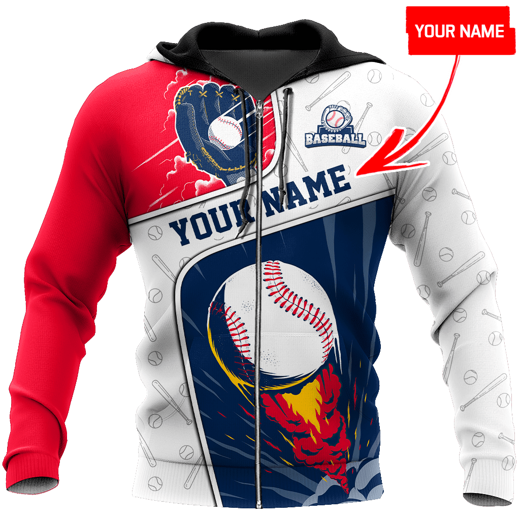 Customize Name Baseball Hoodie For Men And Women