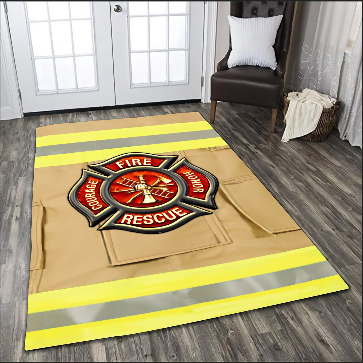 Strong Firefighter Coat Premium Rug DQB08042004-TQH