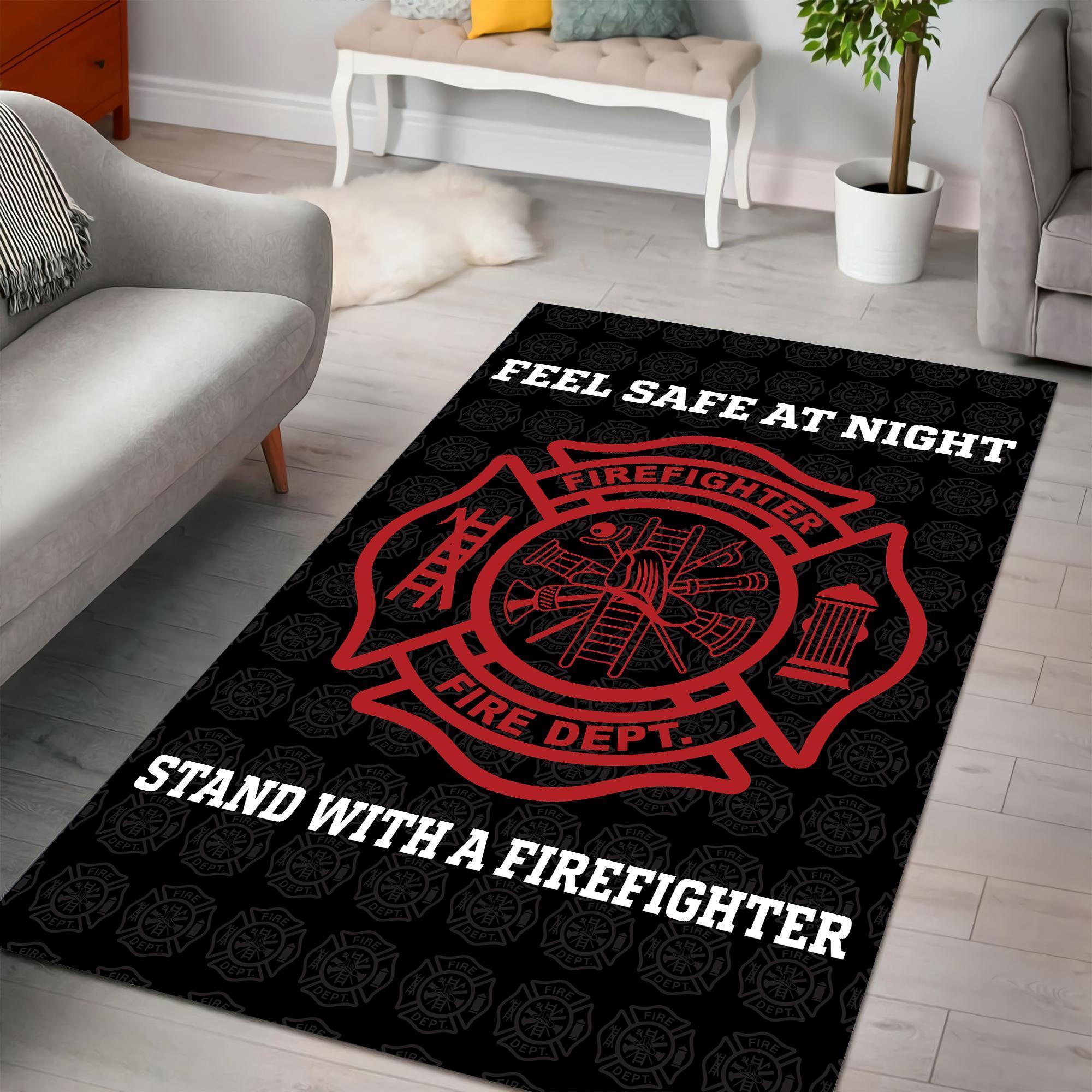 Feeling Safe With Firefighter Premium Rug DQB08042003-TQH