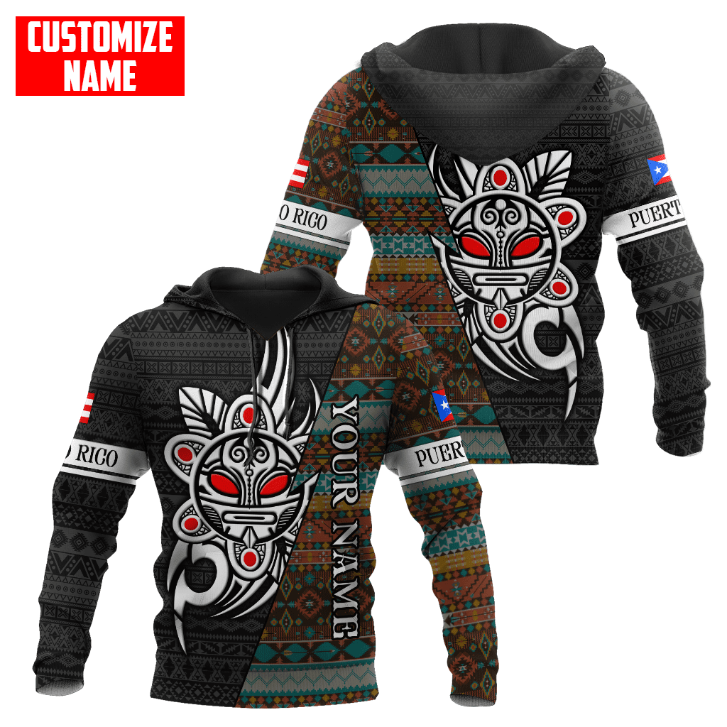Customize Name Puerto Rico 3D All Over Printed Unisex Shirts