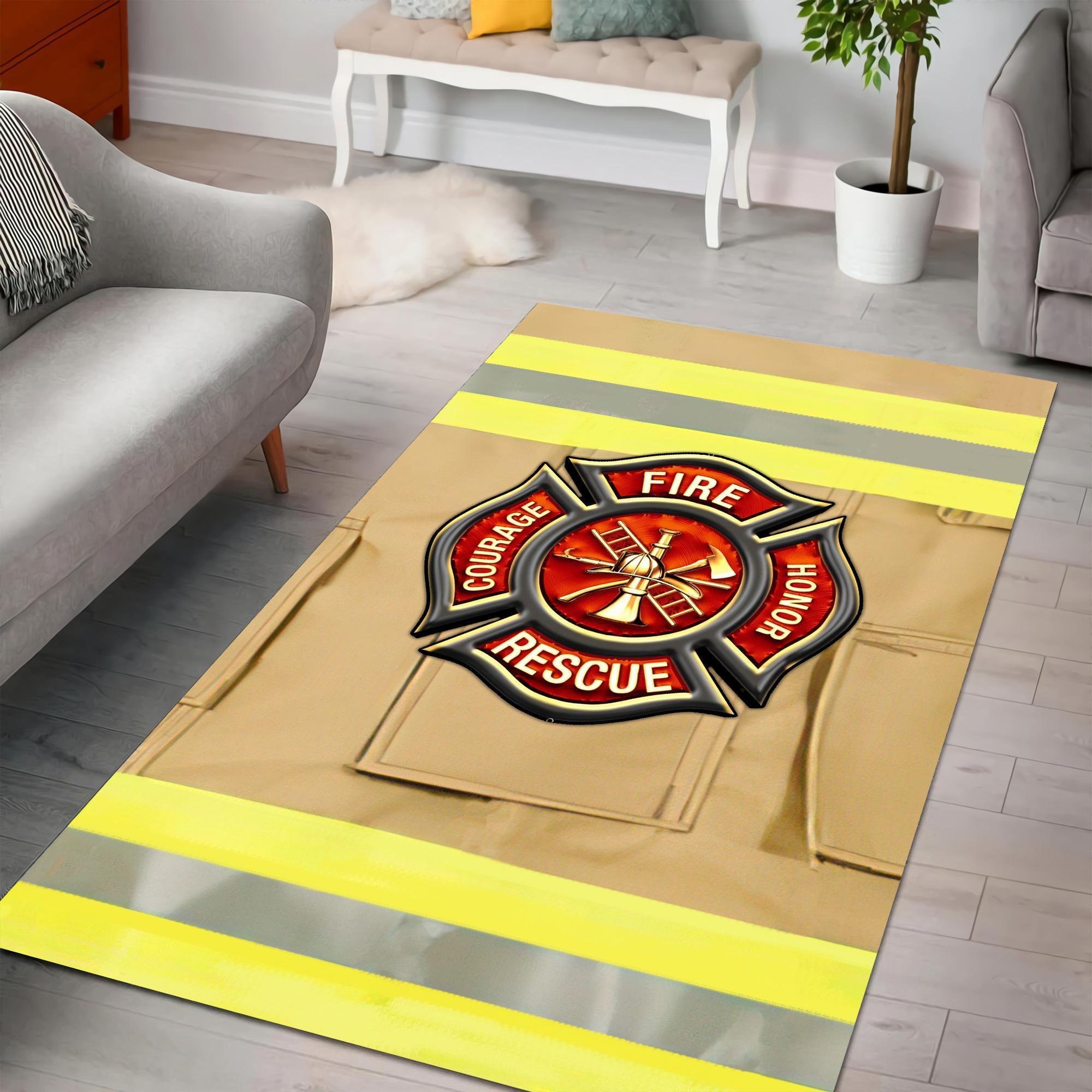 Strong Firefighter Coat Premium Rug DQB08042004-TQH