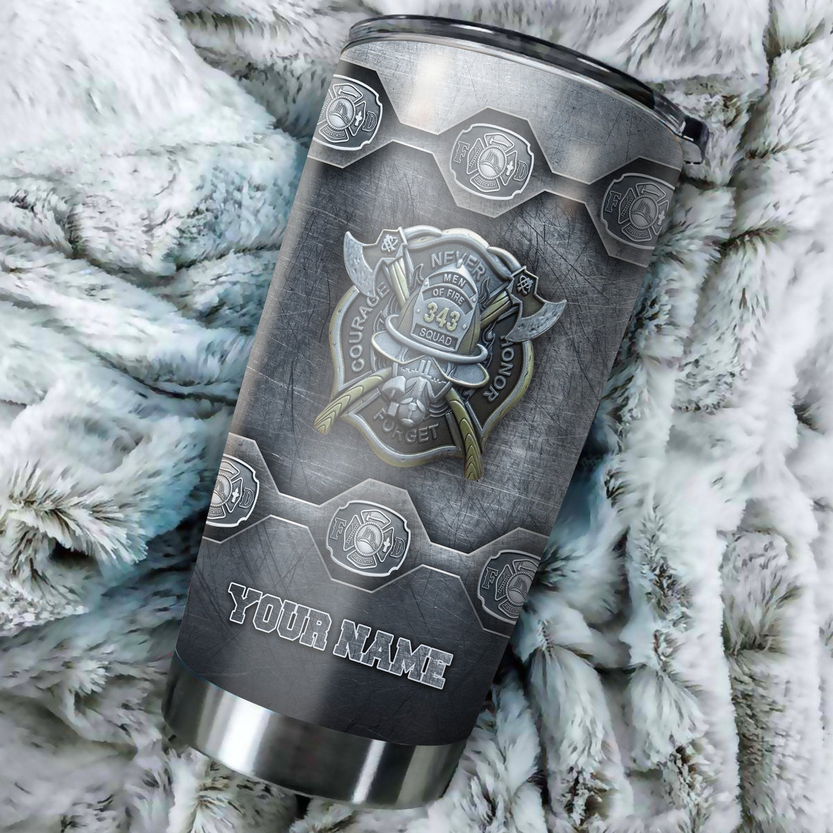 Firefighter Warriors 343 Customize Name Stainless Steel Tumbler MH27112002
